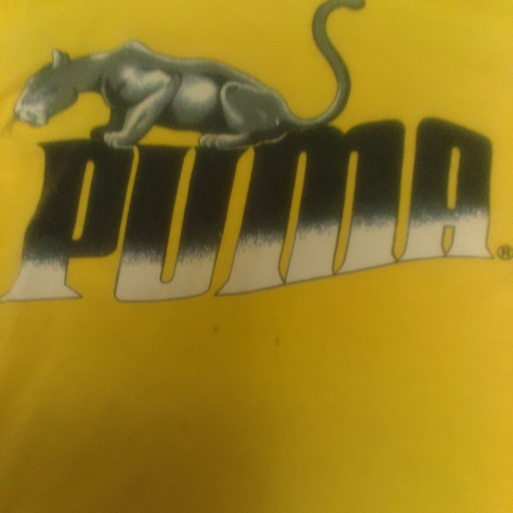 Vintage 80's Men's Medium Puma Yellow T-Shirt